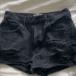 AGOLDE black jean shorts